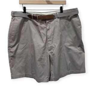 NWT Haband Men's Size 42 Duke Belted Chinos Grey Casual Shorts Business Casual